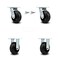 Service Caster 6 Inch Rubber on Steel Caster Set with Ball Bearings 2 Swivel Lock 2 Rigid SCC SCC-30CS620-RSB-BSL-2-R-2 - alternate 1